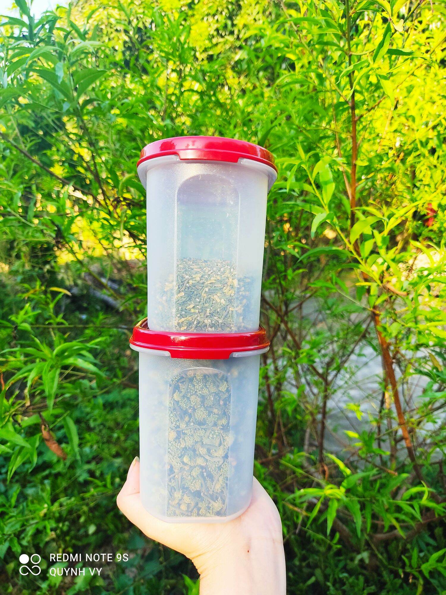 Set 4 hộp nhựa đựng đồ khô ❤️ Tupperware ❤️ hộp lưu trữ đồ ăn
