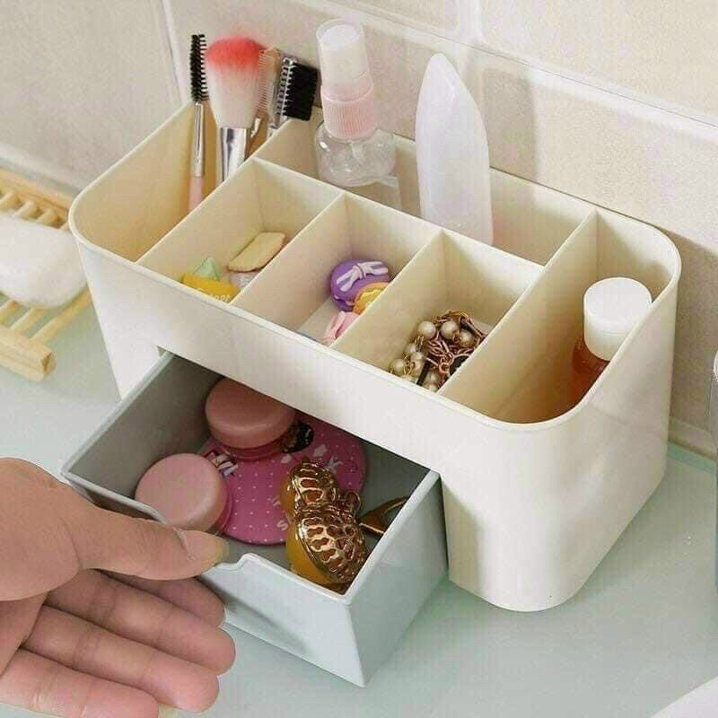 Kệ mỹ phẩm bằng nhựa đa năng đựng có ngăn kéo