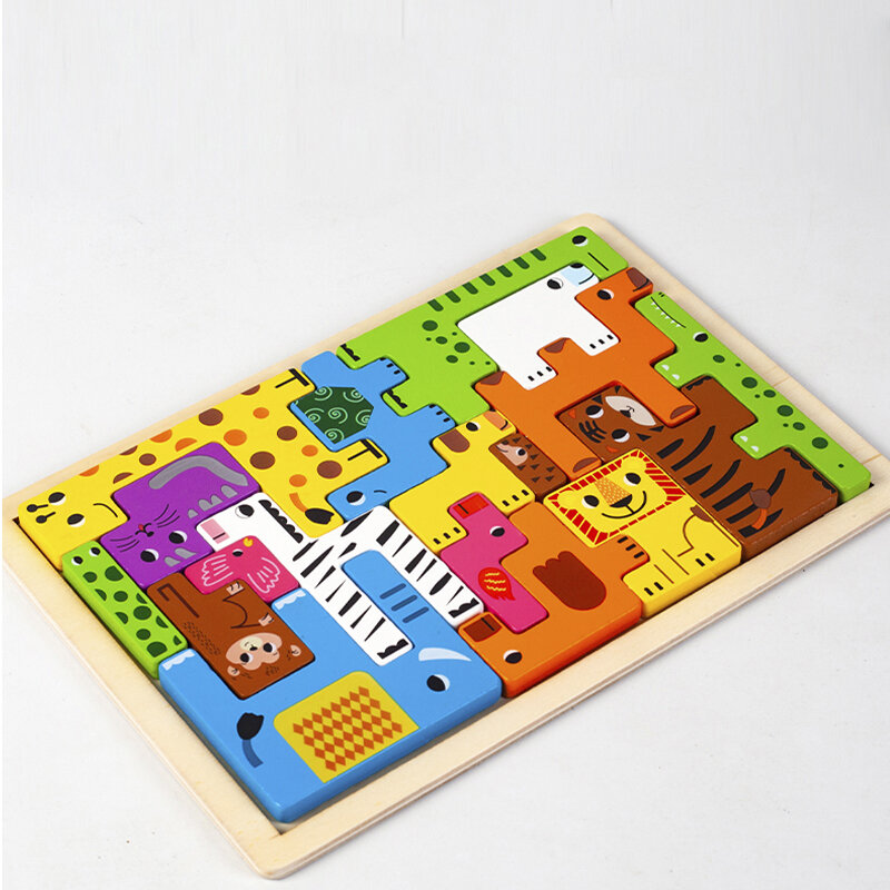 Đồ Chơi Xếp Hình Bằng Gỗ Nhân Vật Động Vật Montessori Đồ Chơi Vận Chuyển Dễ Thương Dành Cho Lứa Tuổi 3-12 Đồ Chơi Giáo Dục Nghề Nghiệp