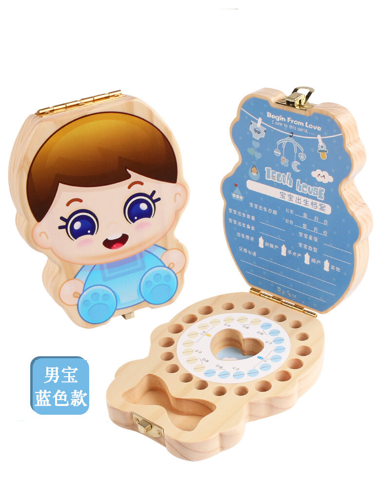 Hộp đựng răng sữa kỷ niệm dâu tây hộp đựng răng sữa rụng răng trẻ em bé gái hộp đựng bảo quản tóc sữa bé trai