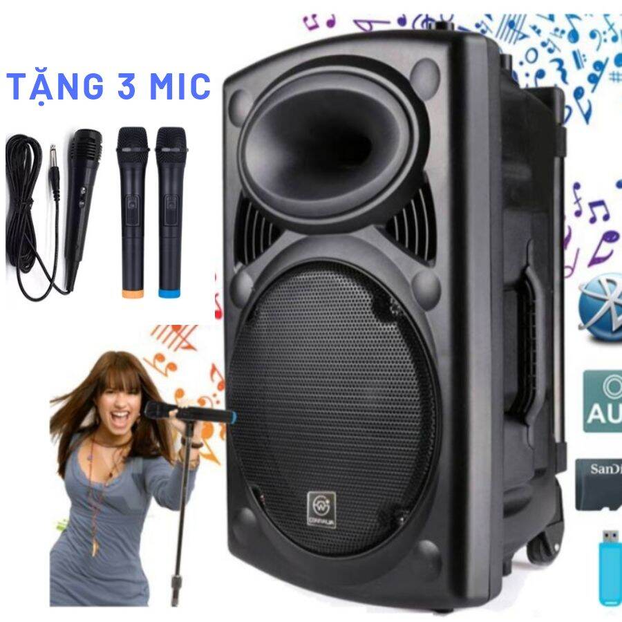 Loa kéo bluetooth bass 40-bass30 (3 Mic)