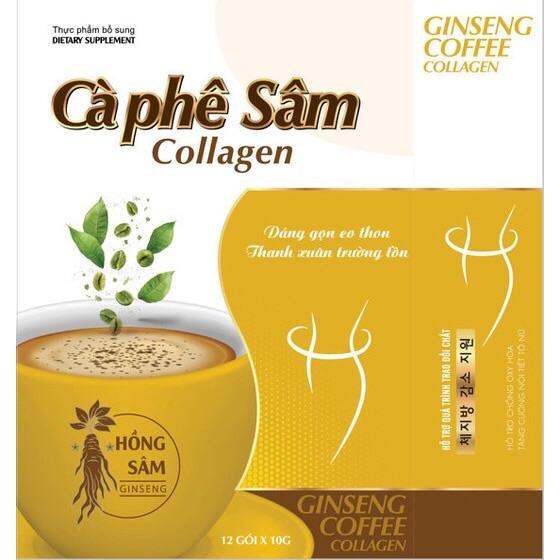 Cà phê sâm Collagen giảm cân hiệu quả - Dáng gọn eo thon ( Hộp 12 gói )