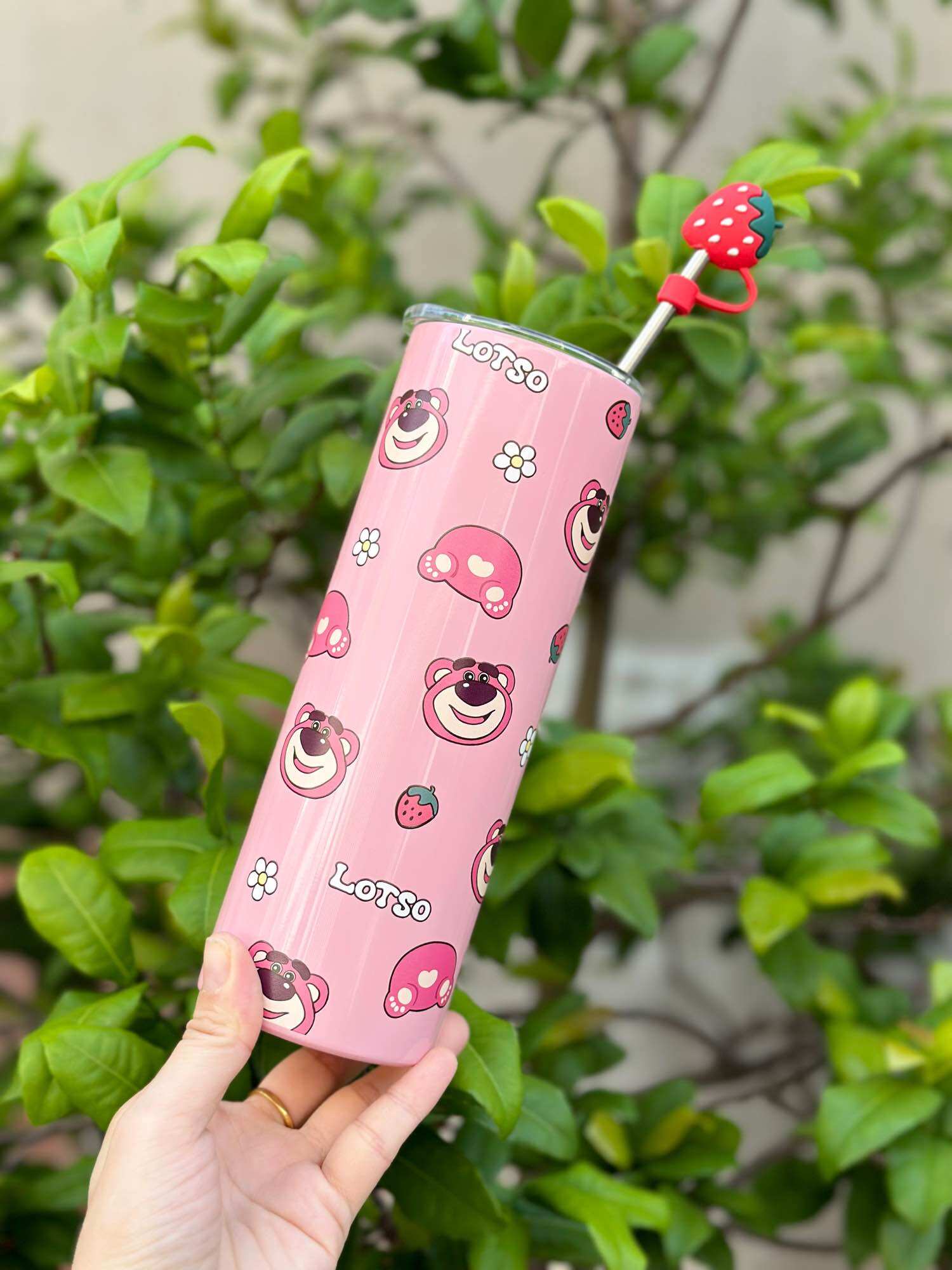 [Chính Hãng] Ly Giữ Nhiệt Gấu Dâu - Doremon 600ML