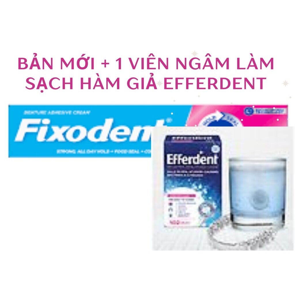 (Mẫu Mới) KEO DÁN HÀM RĂNG GIẢ FIXODENT 68g