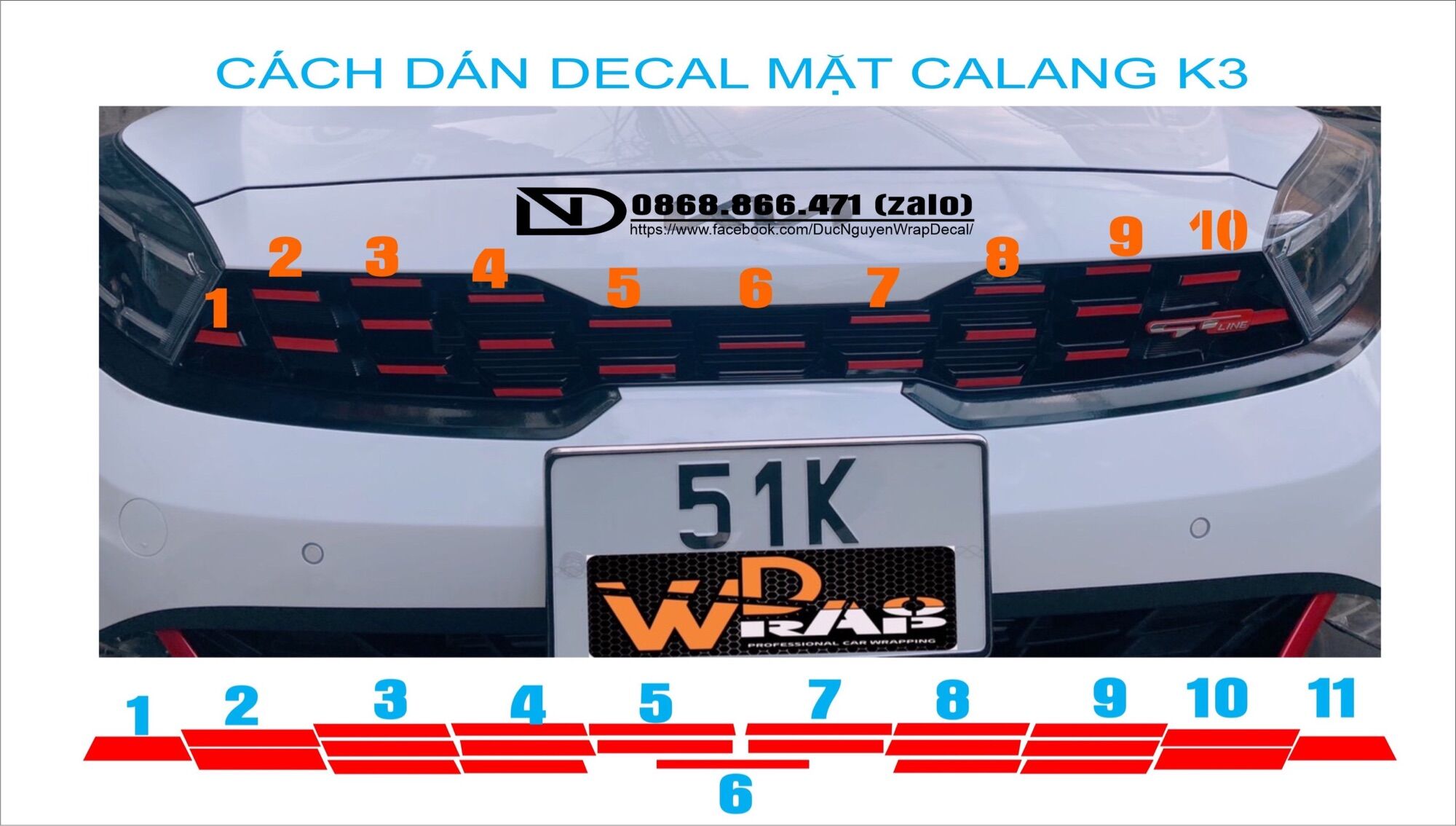 Decal dán calang K3 mới