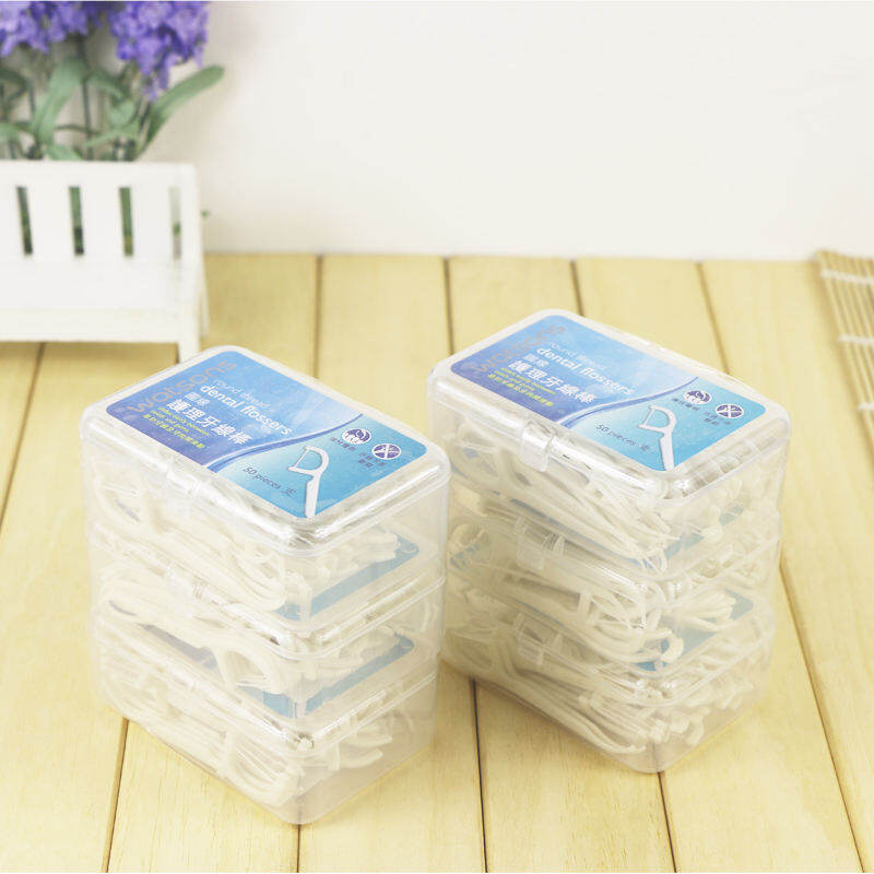 Gậy Đánh Răng Tăm Xỉa Răng Siêu Mịn Hình Cung Nhập Khẩu Watsons Dây Tròn Phẳng 6 Hộp 300 Chiếc Sợi Filament Sợi Cao 0,1 Mm