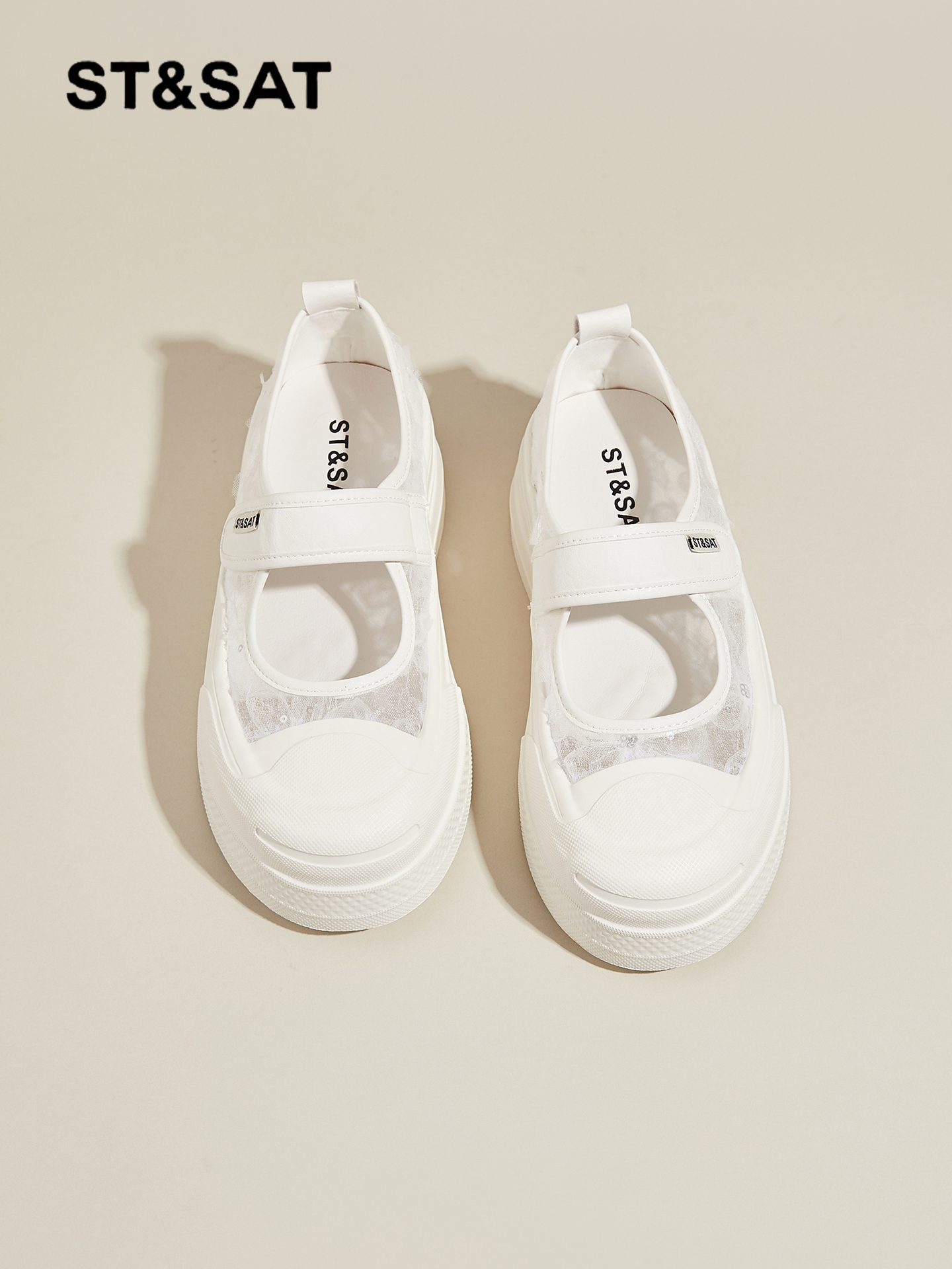 ST&SAT | Summer Round Toe Thick Sole Low Cut Lazy Jane Magic Strap Shoes Giá 1,941,000 Đồng*Miễn phí vận chuyển