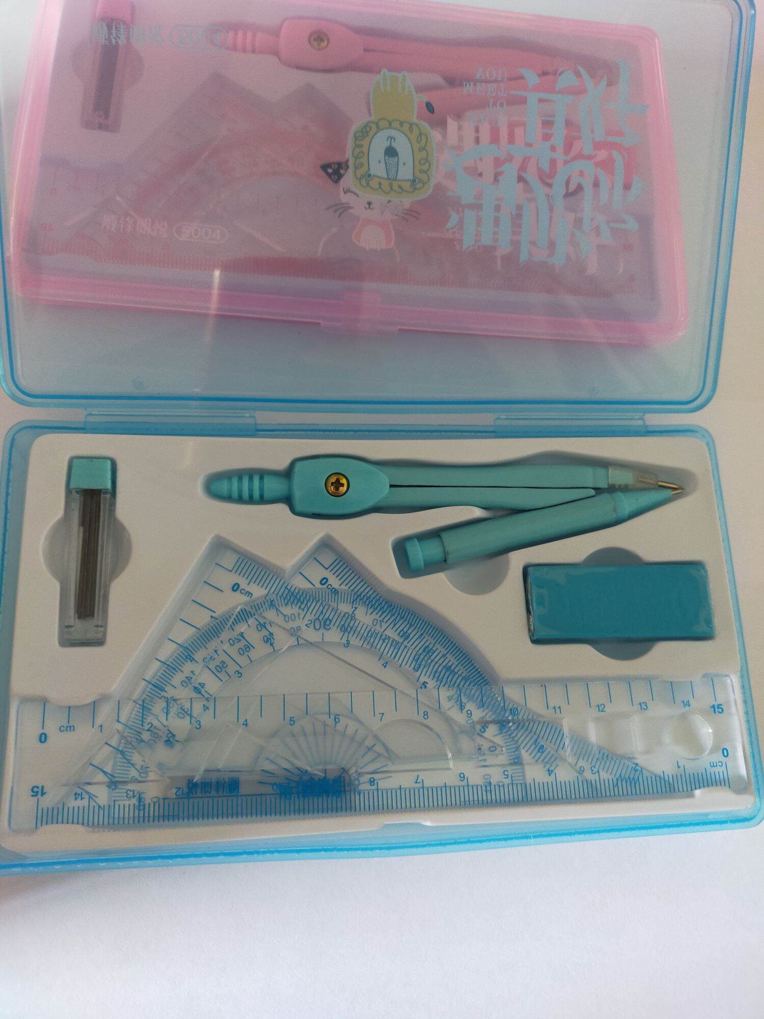 1 Bộ Thước  +  1Cây  Compa  Chì  Kim