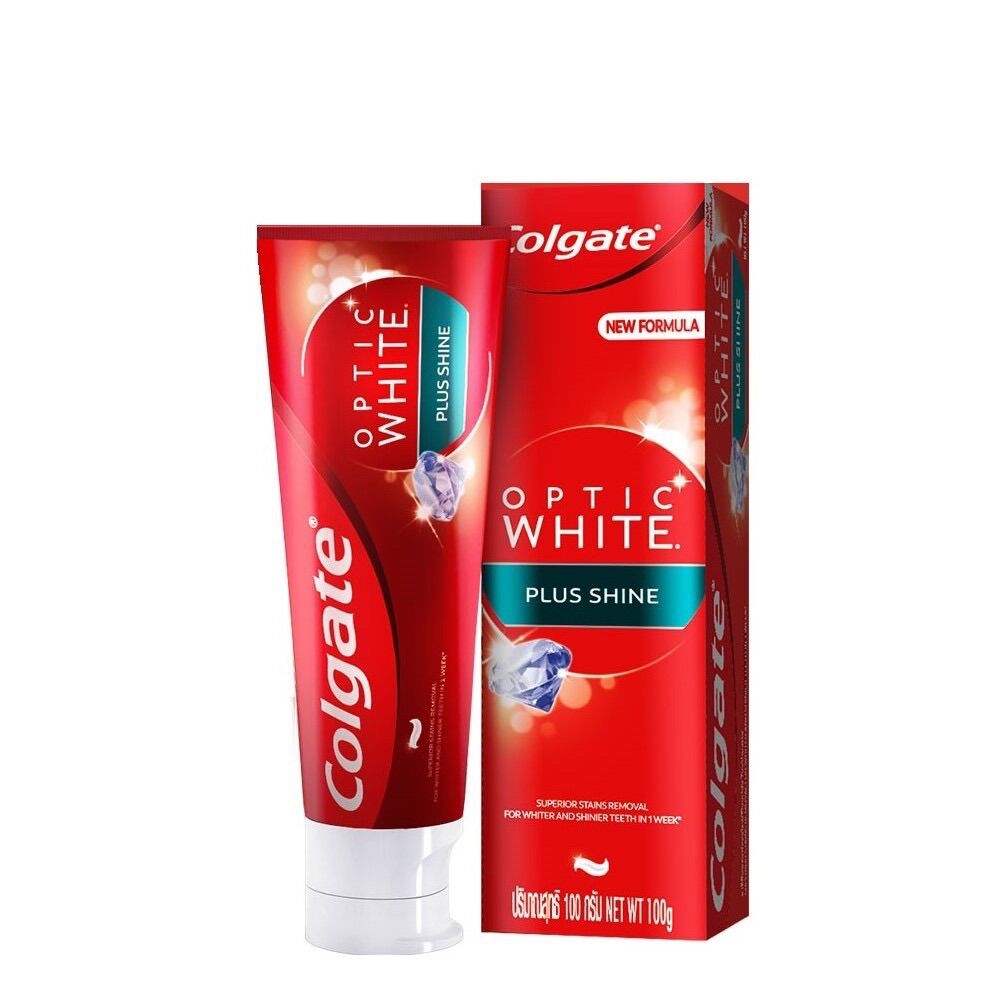 Kem đánh răng Colgate Optic White Plus Shine làm trắng sáng răng 100g