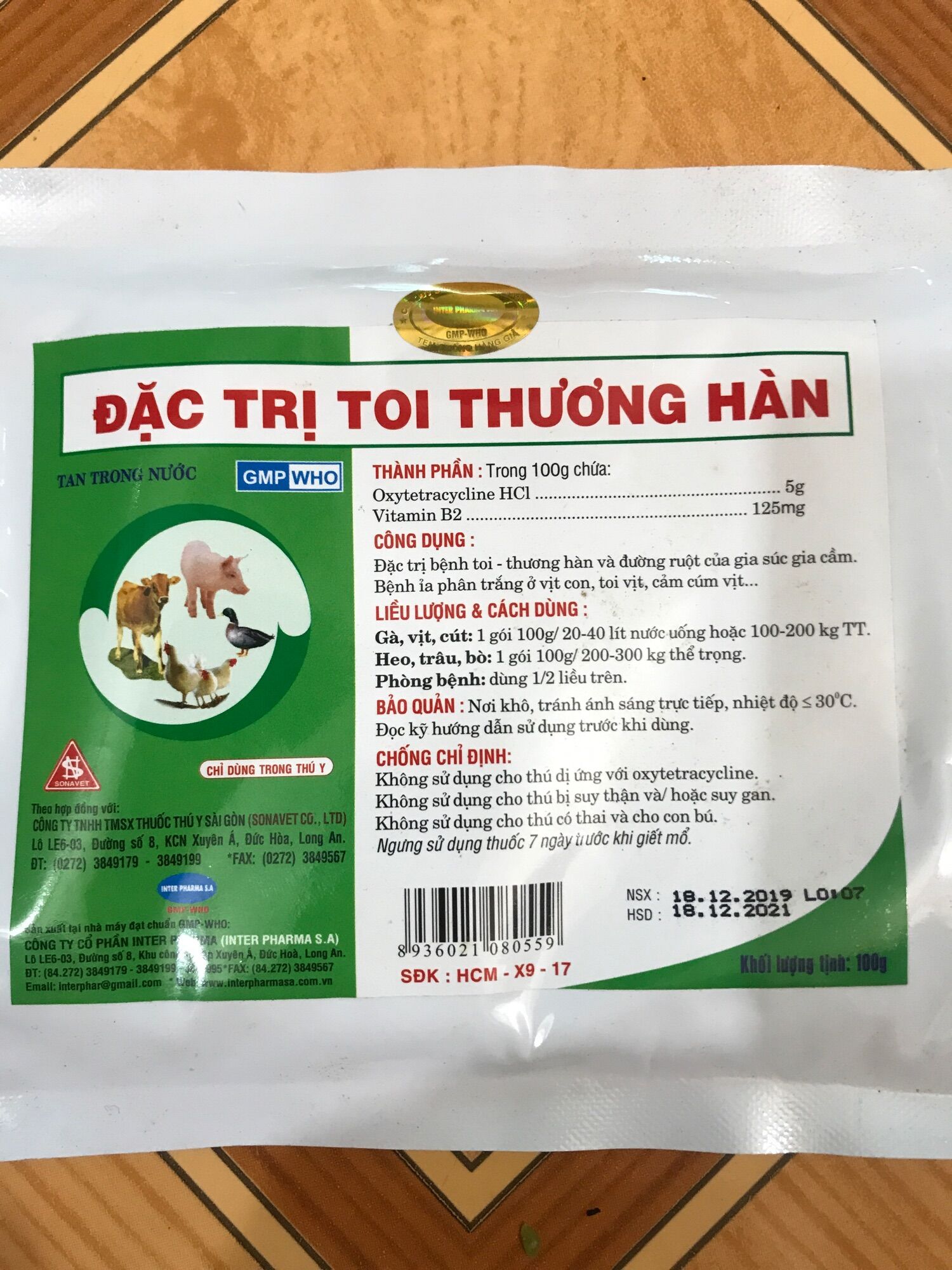 Freeship Tuấn thuốc thú y gói 100g.