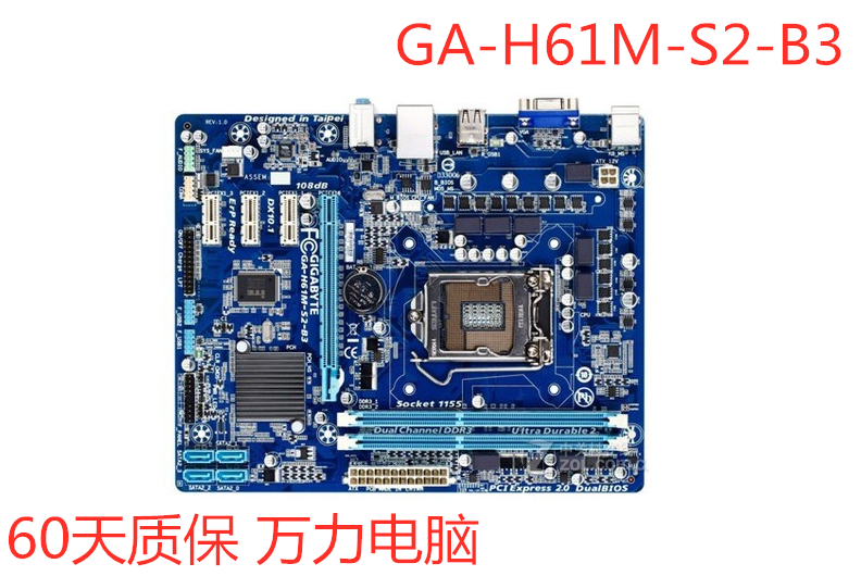 Gigabyte H61M-DS2 / S1 /D1/D2v/S2h/D2P-B3 1155 Kim H61 Bo Mạch Chủ