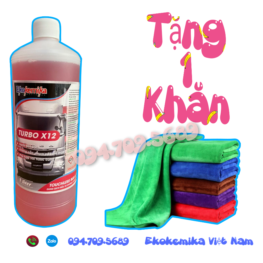 DUNG DỊCH RỬA XE KHÔNG CHẠM TURBO X12 1L
