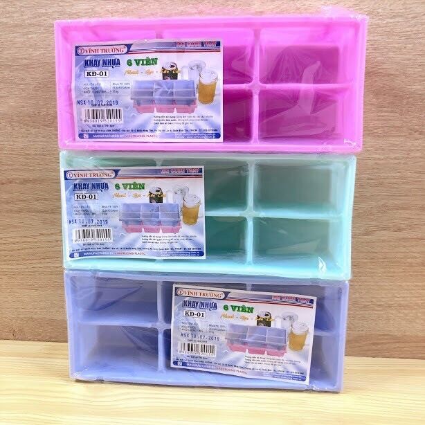 KHAY NHỰA 6 VIÊN LÀM ĐÁ LẠNH KHUÔN RAU CÂU