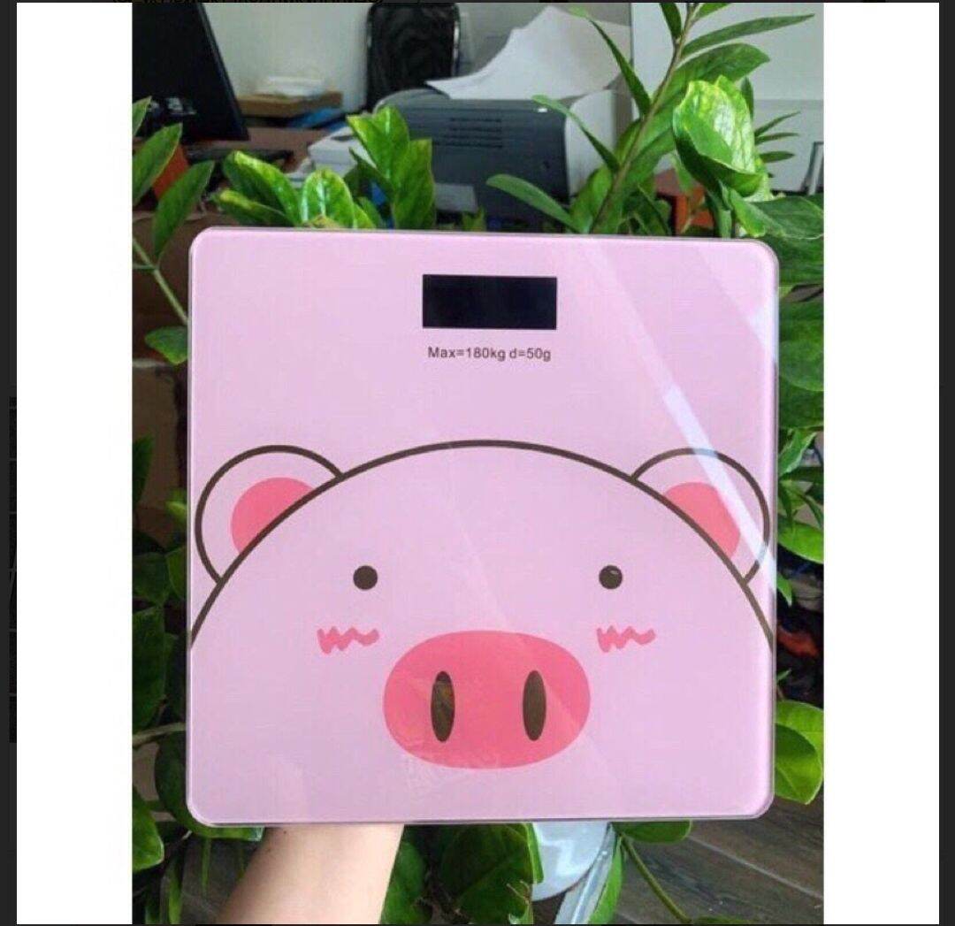 Cân sức khỏe heo hồng chạy pin