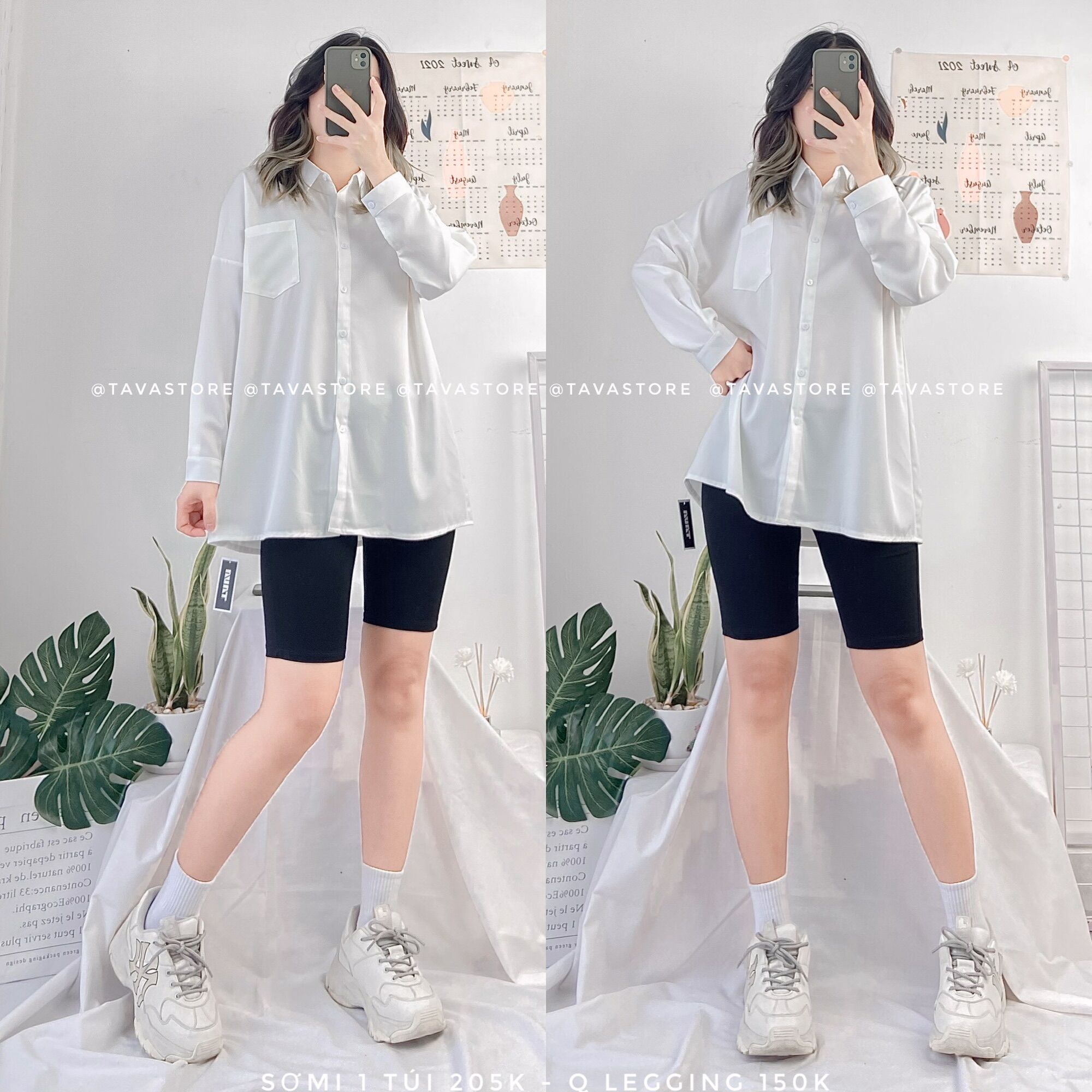 Quần legging ngố 4 túi