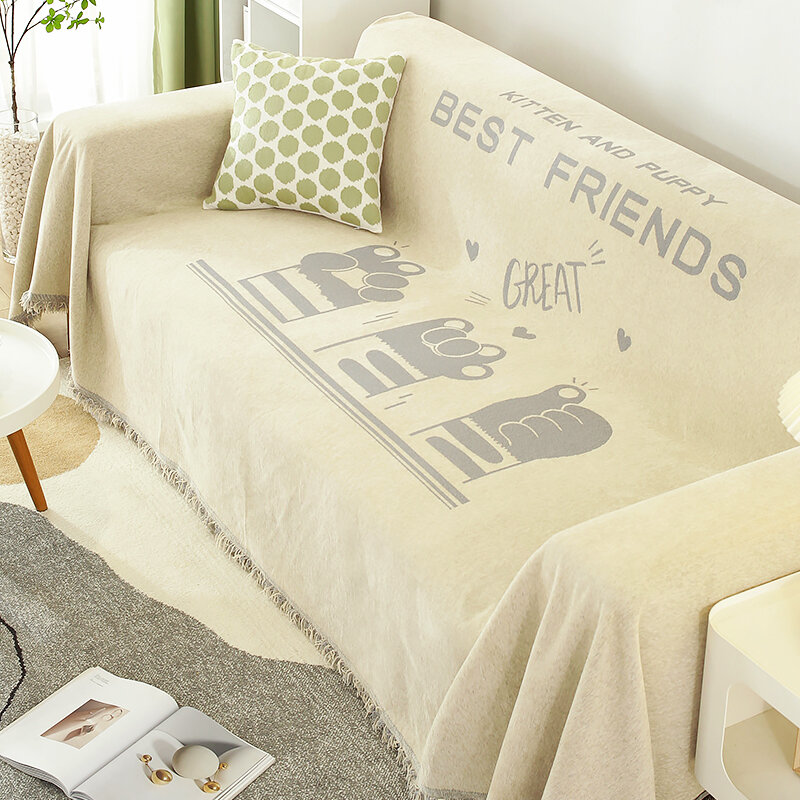 Vỏ bọc sofa bắc âu khăn phủ sofa khăn phủ sofa ins đệm sofa sợi chenille thông dụng phủ toàn bộ chụp chống bụi nổi tiếng trên mạng