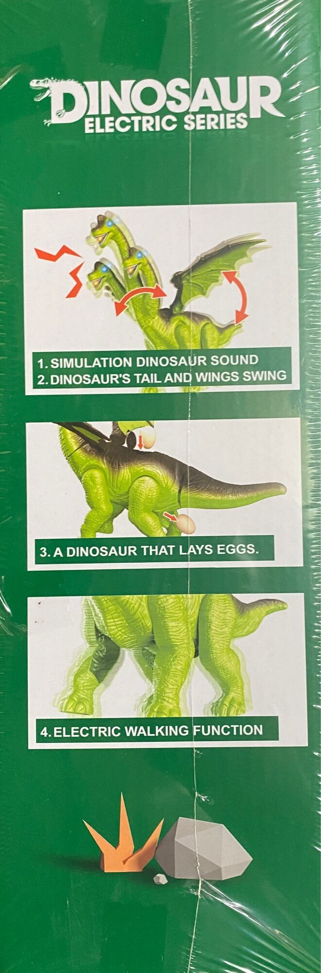 Khủng Long 3 đầu, đẻ trứng -Pin, - HUNTERSON TOYS