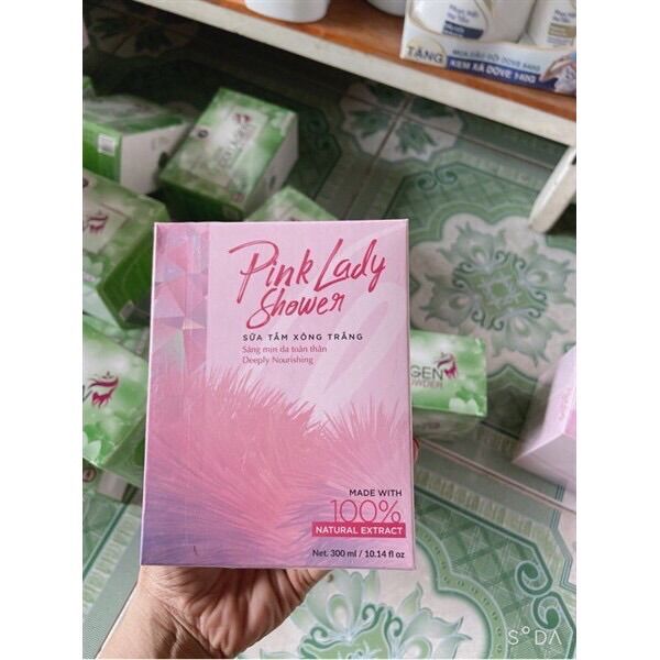 [HCM]Sữa tắm pink ( có bông nhé)