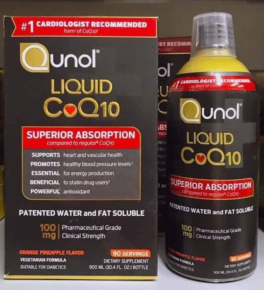 Bổ sung CoQ10 dạng nước Qunol Liquid Superior Absorption CoQ10 900ml của Mỹ