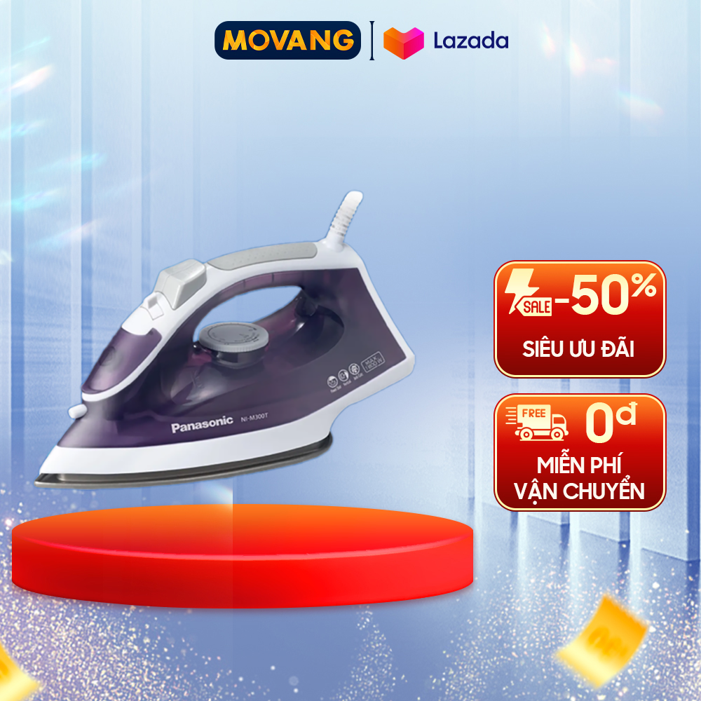 - bàn ủi hơi nước panasonic ni-m300tvra - loại bàn ủi:bàn ủi hơi nước - chức năng:ủi khô ủi hơi nước phun tia - công suất:1800 w