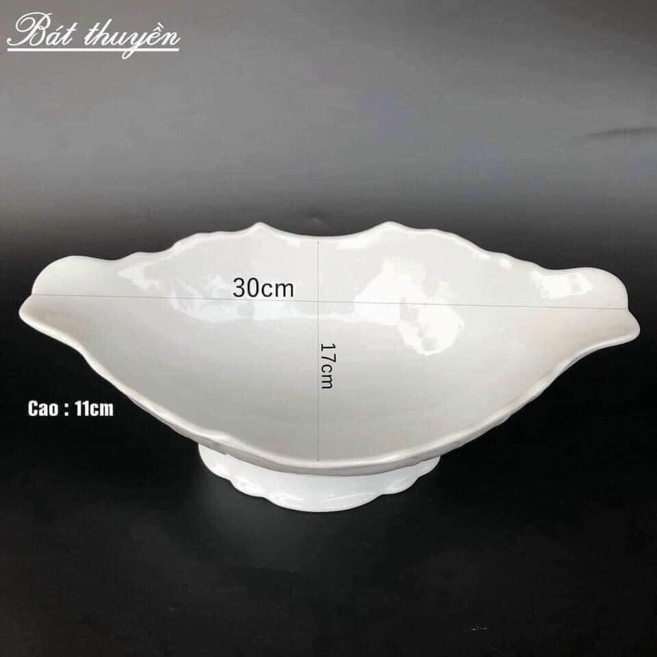 Bát thuyền đựng gà gốm sứ