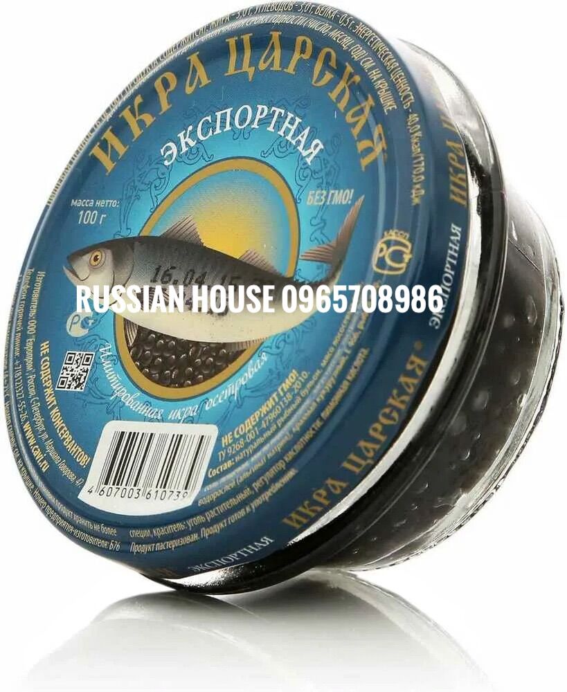 Trứng cá đen muối của Nga(trứng cá tầm) /105g