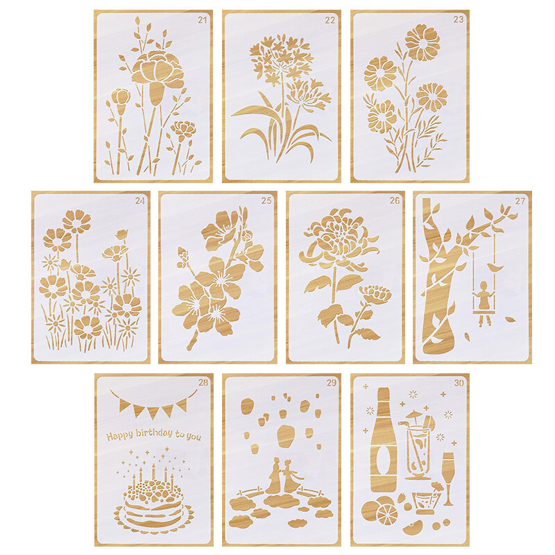 Hand Account Hand Copy Decorative Painting Template Elementary School Tabloid Graffiti Drawing Hollow Mold Album DIY Accessories