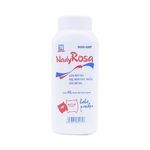 Phấn Nady-Rosa 80g làm mát da,rôm sảy