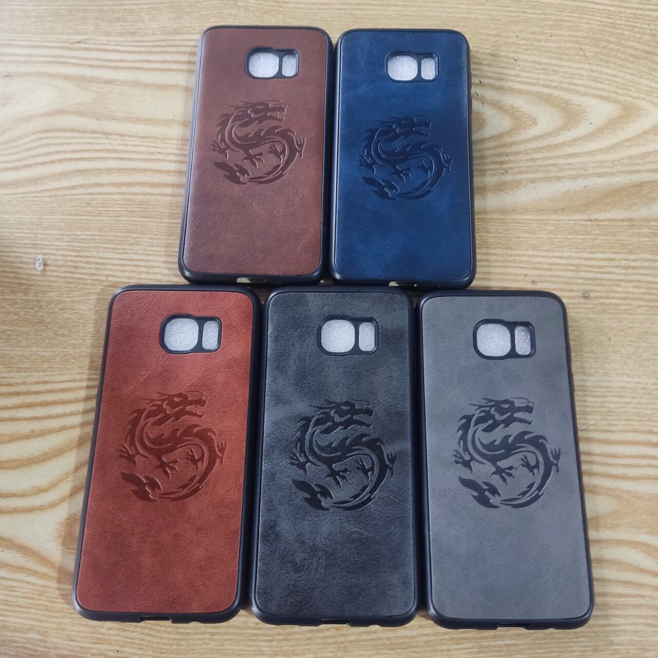 Case ốp lưng Samsung S7 edge dẻo kiểu da mềm mịn ôm máy vân rồng bảo vệ camera