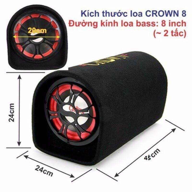 Loa crown số 8 có bluetooth chạy được cả điện 12V lẫn điện 220V, cắm thẻ nhớ usb và cắm dây kết nối cổng aux