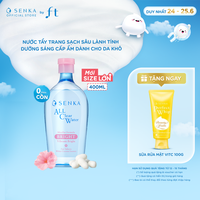 Nước tẩy trang micellar dưỡng sáng cấp ẩm SENKA A.L.L. CLEAR WATER MICELLAR FORMULA BRIGHT N 400ML