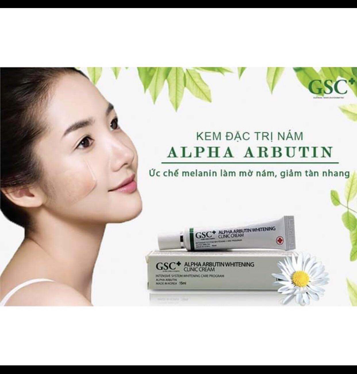 CHÍNH HÃNG  Kem ức chế nám Alpha whitening GSC 30g kem mờ nám chân đinh nám mảng tàn nhang dr.acneal