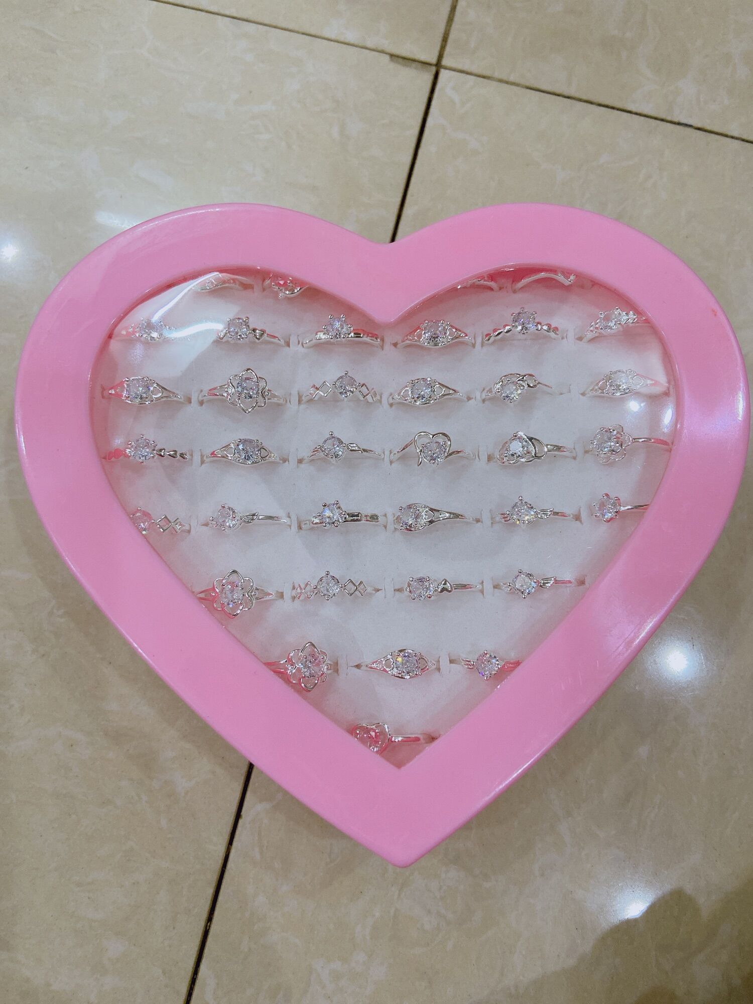 Sỉ 01 hộp 36 cái nhẫn mỹ ký, nhẫn xi mạ