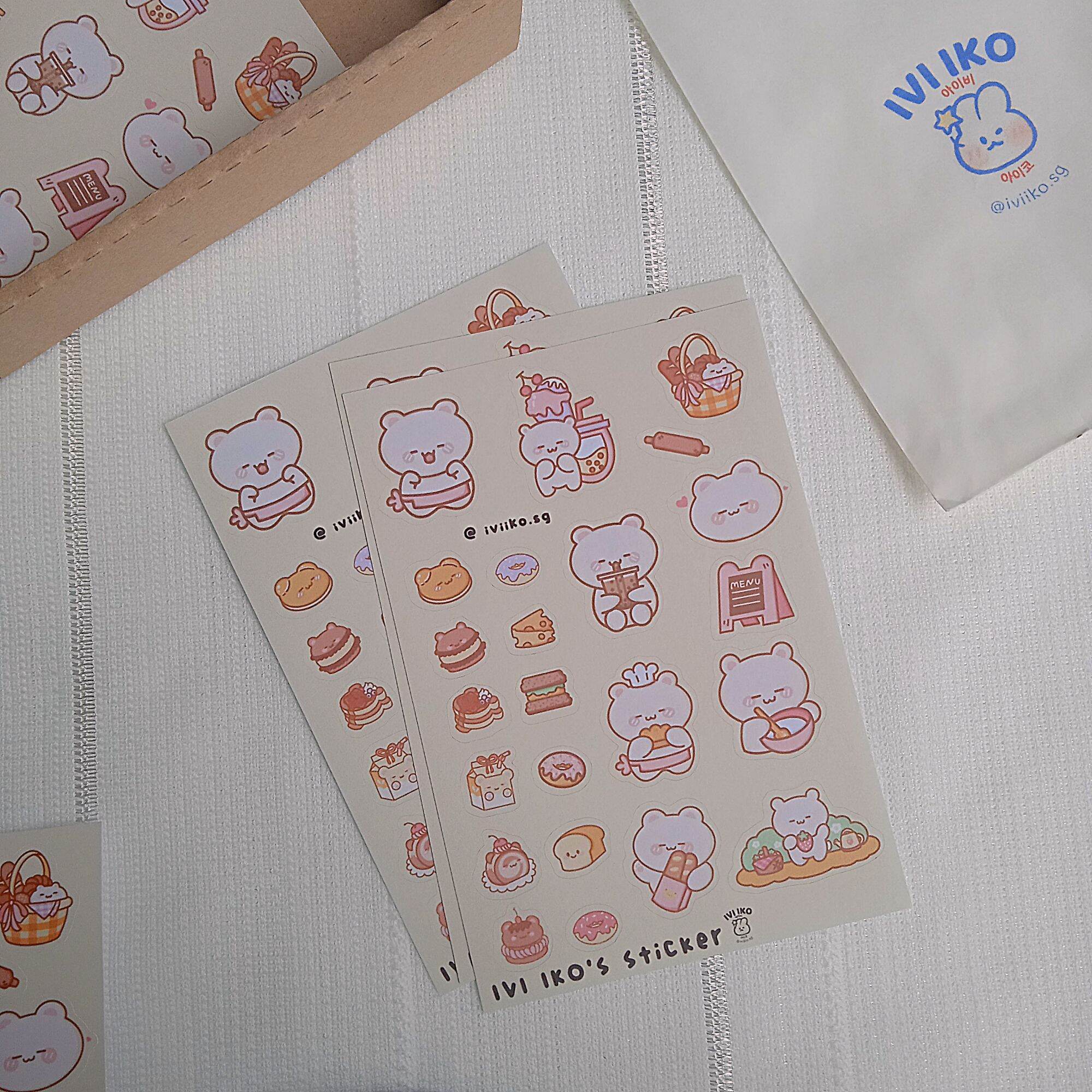 Sticker Bread Bear (9x13cm) | IVI IKO