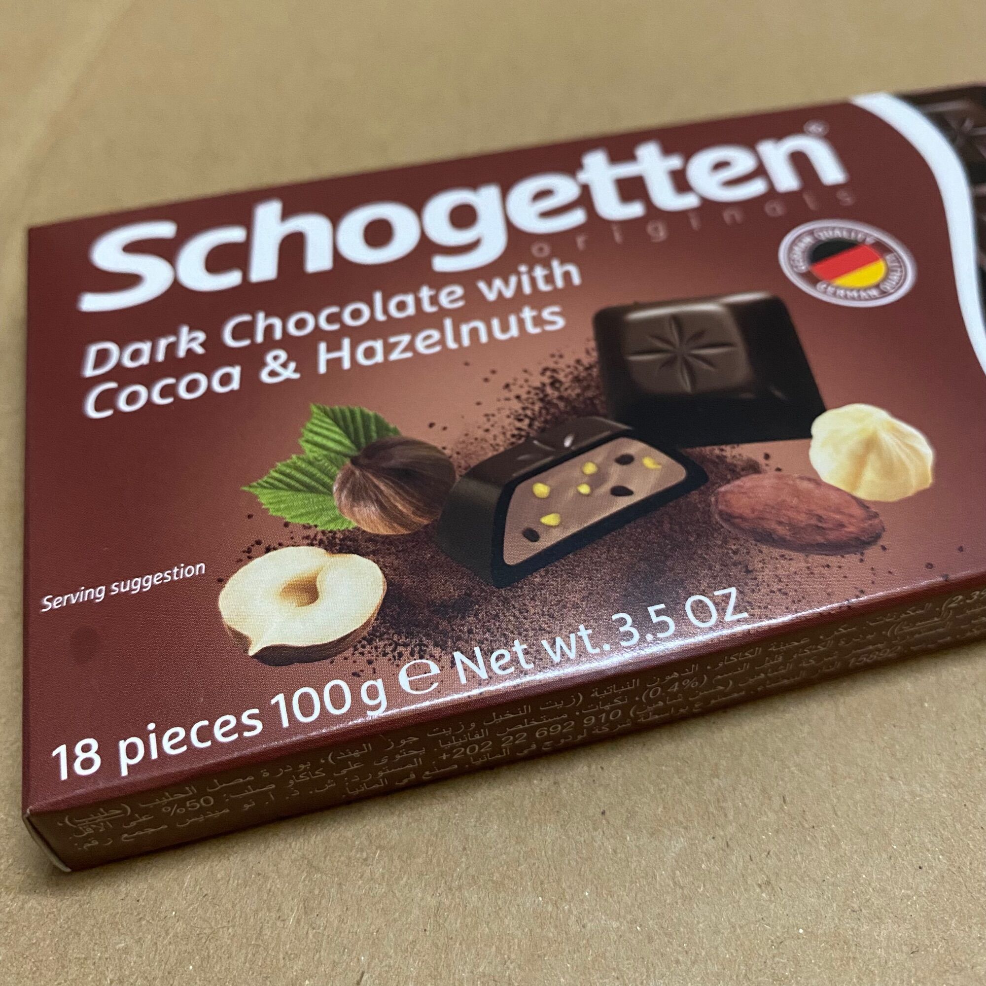 [100g][ Dark HazelNut] Hộp 18 Viên Chocolate Schogetten