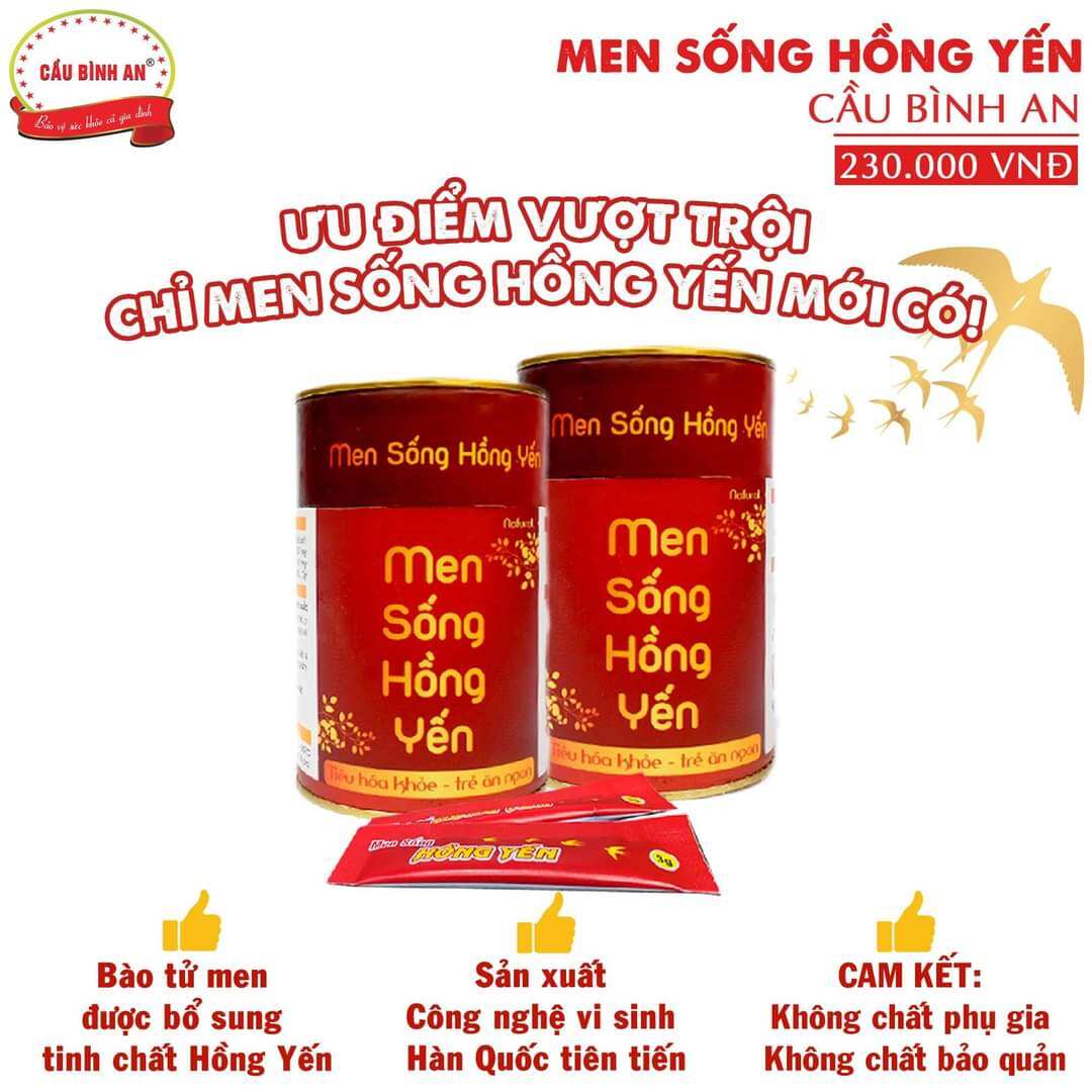 Men vi sinh Hồng Yến Cầu Bình An