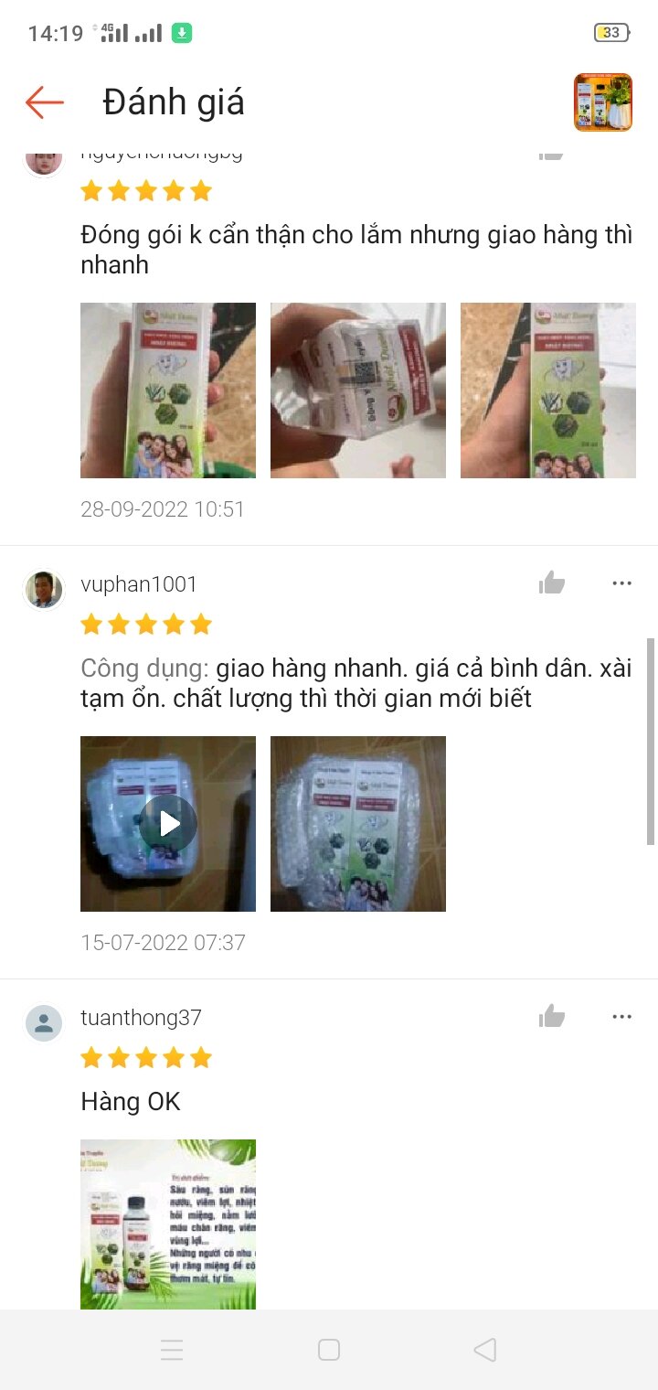 Nước súc miệng sâu răng nhật dương