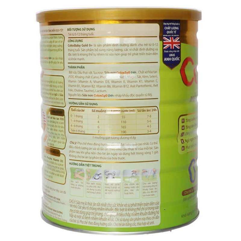 Sữa bột Colosbaby Gold 0+ 800g