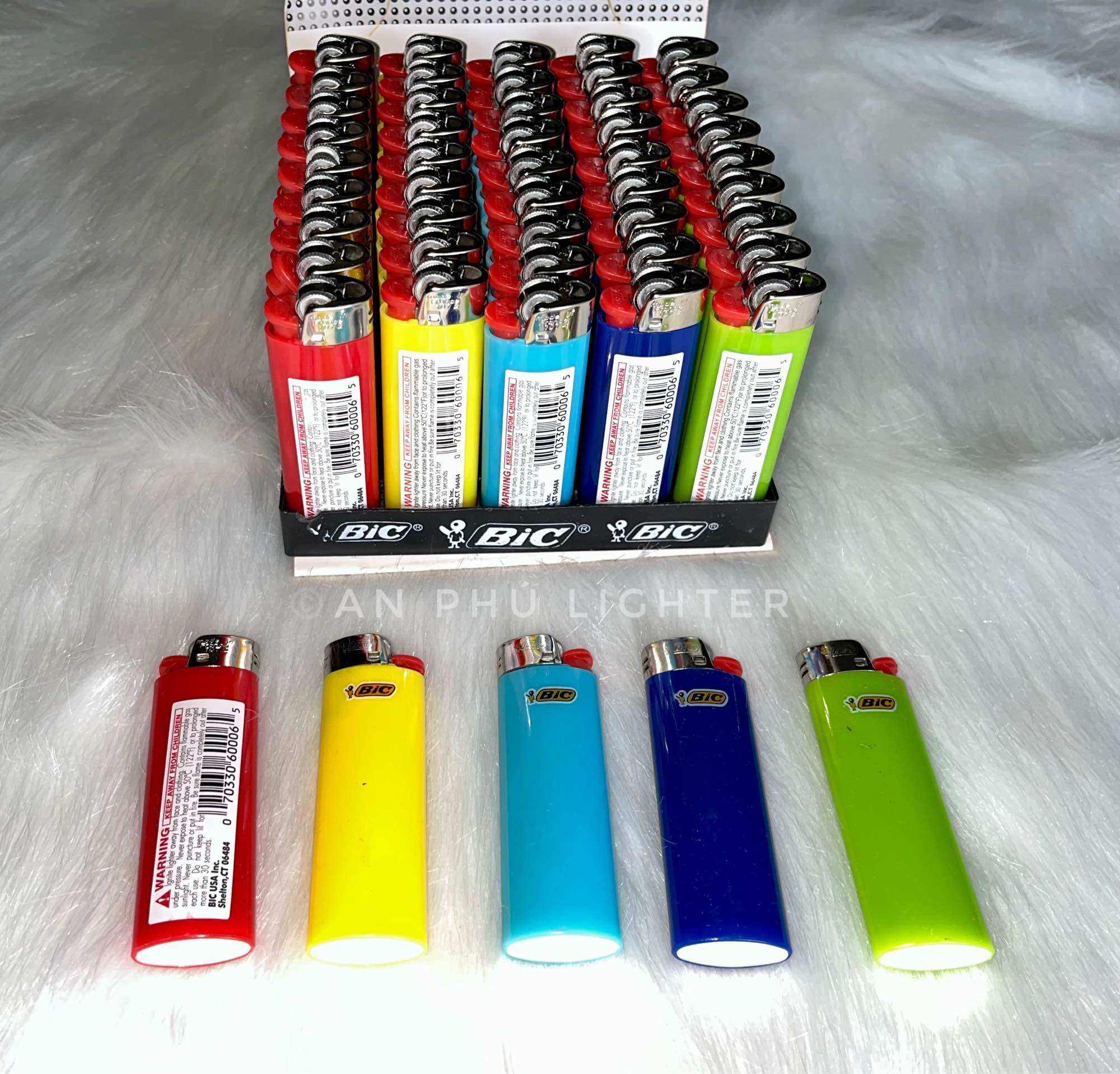 [Combo 1 Piece] - French Bic J6 Stone Lighter - Imported - New Model Metal Finish