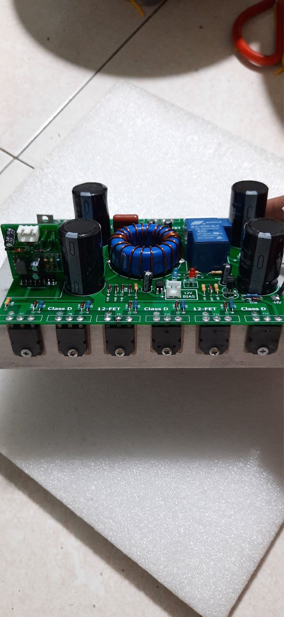 mạch công suất class D 12 Fet không nhôm có fet đầy đủ