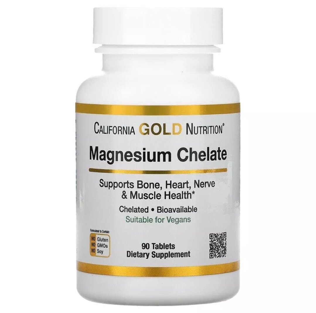 Viên uống Magiê, California Gold Nutrition, Magnesium Chelate, 90 Tablets thumbnail