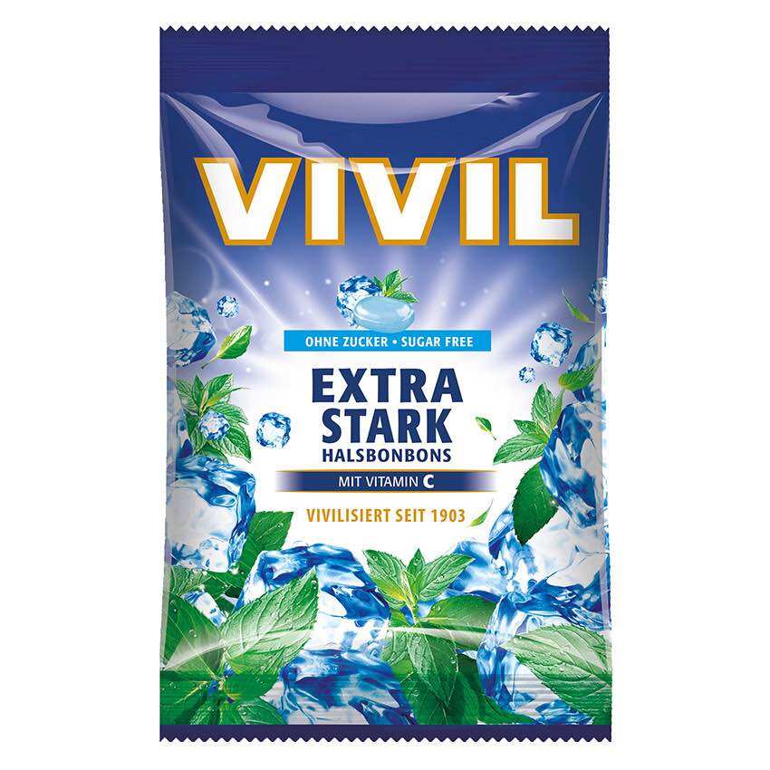 Kẹo vivil không đường bạc hà/ chanh