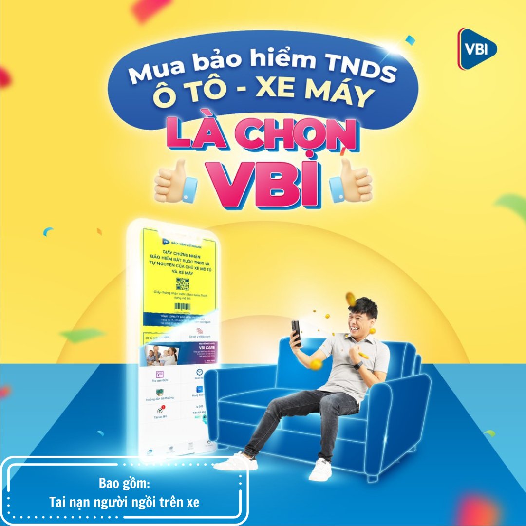 Evoucher - Bảo hiểm mô tô, xe máy VBI (bao gồm tai nạn người ngồi trên xe)