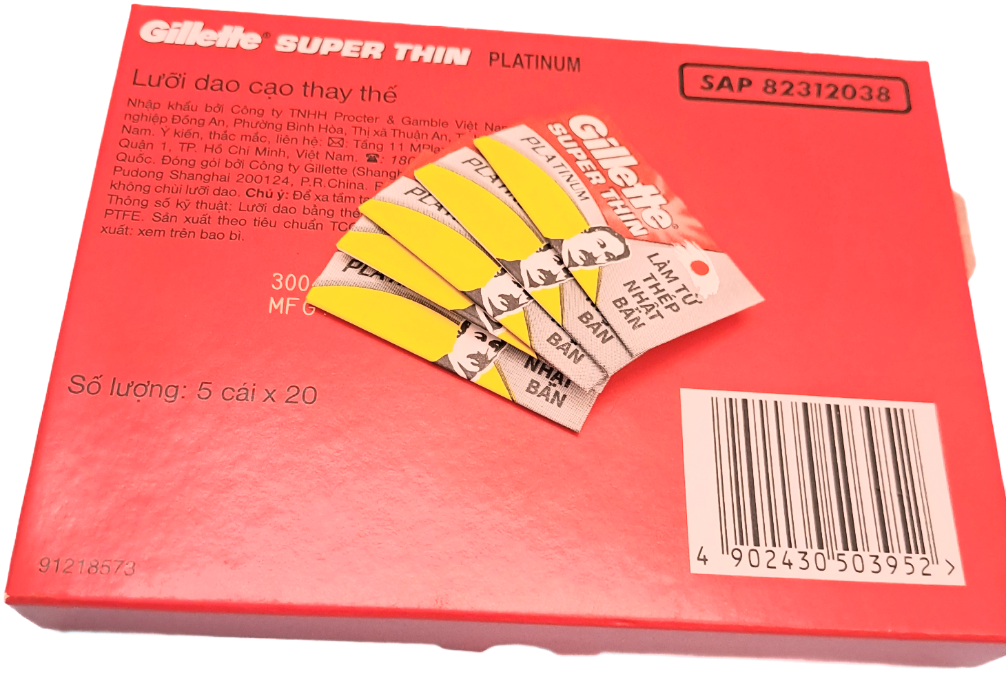 Set 5 cái lưỡi lam Gillette