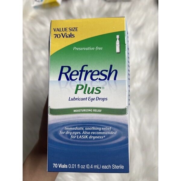 Nước mắt nhân tạo dạng tép Refresh Plus Lubricant Eye Drops - 70 tép