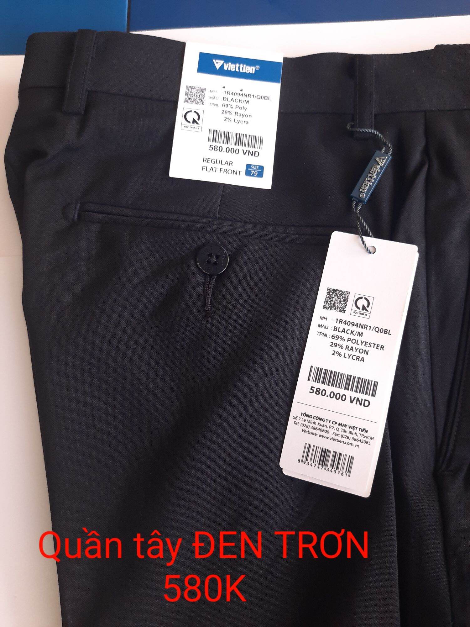 Quần tây đen việt tiến