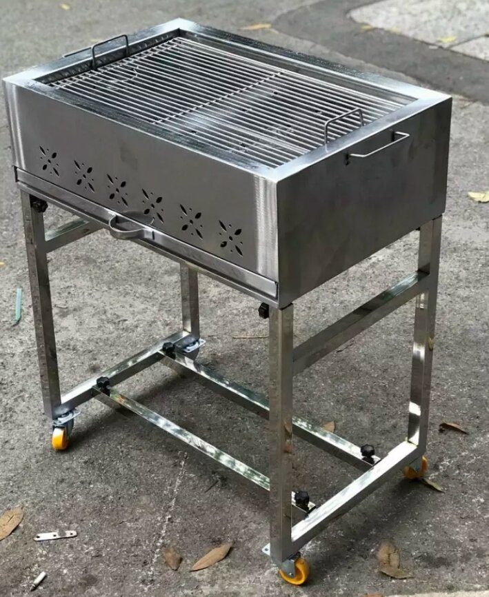 Bếp nướng than INOX ngoài trời lắp ráp tiện lợi