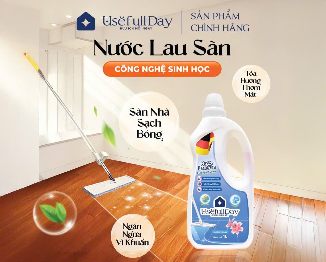 Nước lau sàn công Nghệ sinh học-Usefllday-Dung tích. 1000G