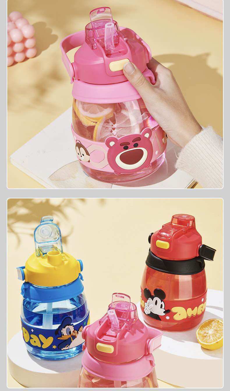 Bình nước dung tích 1000ml kèm ống hút
