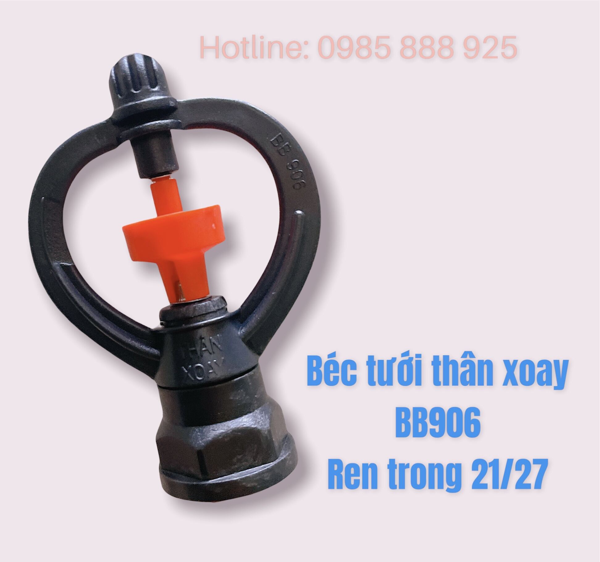 Béc tưới cây dạng xoay 360 độ BB906 ren trong 21/27